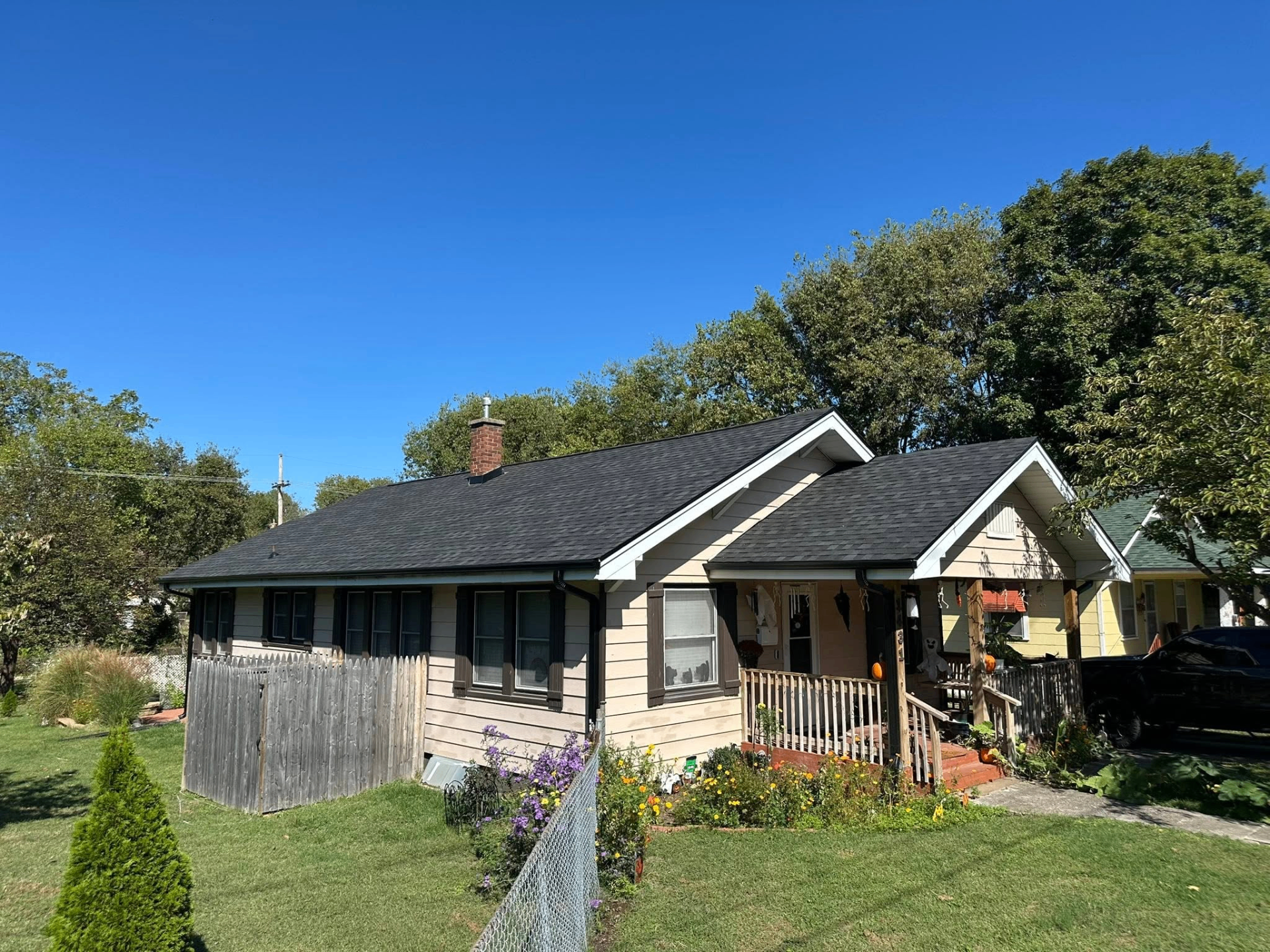 Completed residential roofing project by Sentinel Construction Alliance
